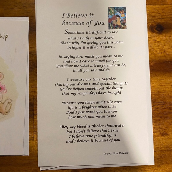 VTG 'Friendship' Greeting Cards - Pack of 3 - Picture 10 of 12